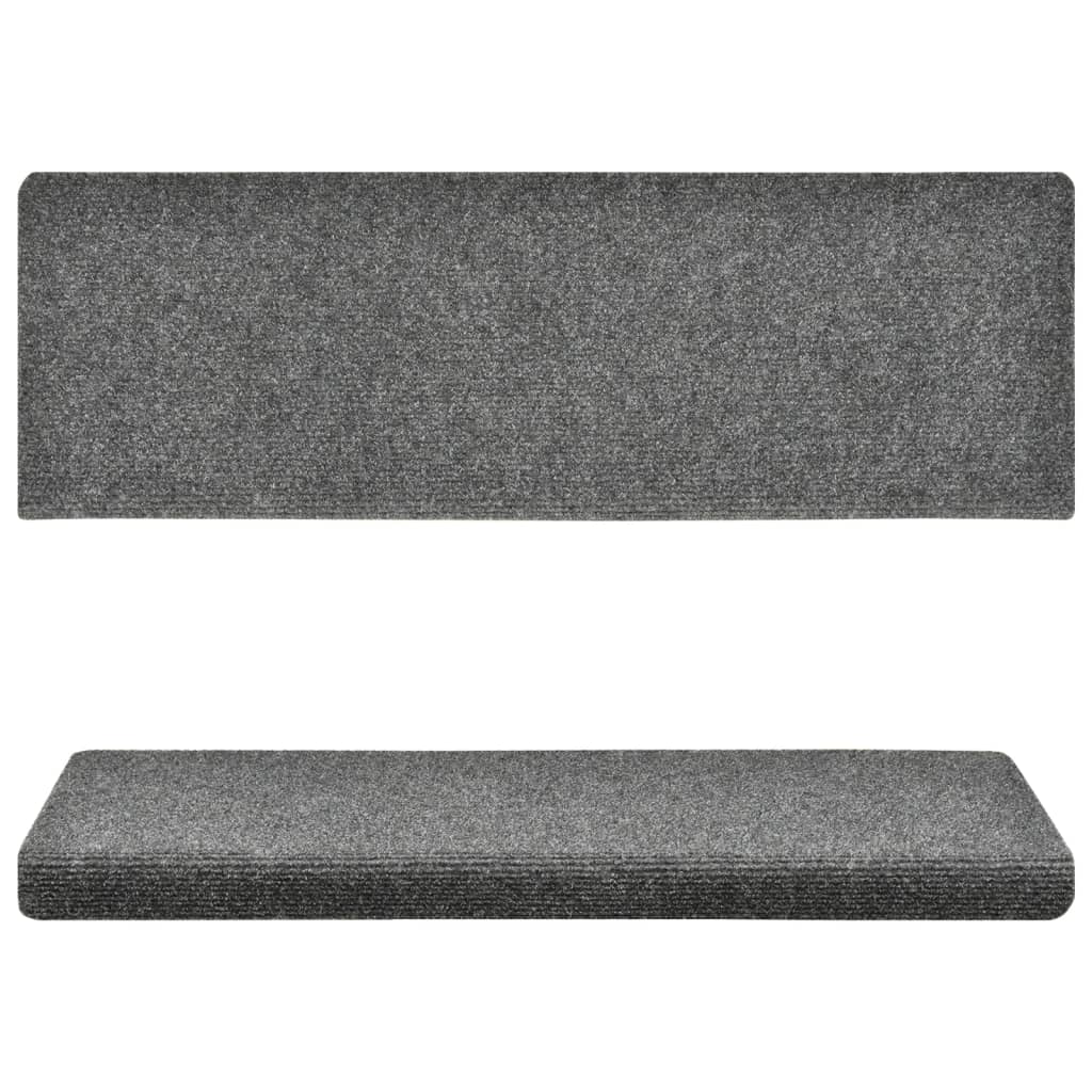 Treppenmatten 5 Stk. Hellgrau 65x25 cm Nadelvlies