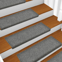 Thumbnail for Treppenmatten 5 Stk. Hellgrau 65x25 cm Nadelvlies