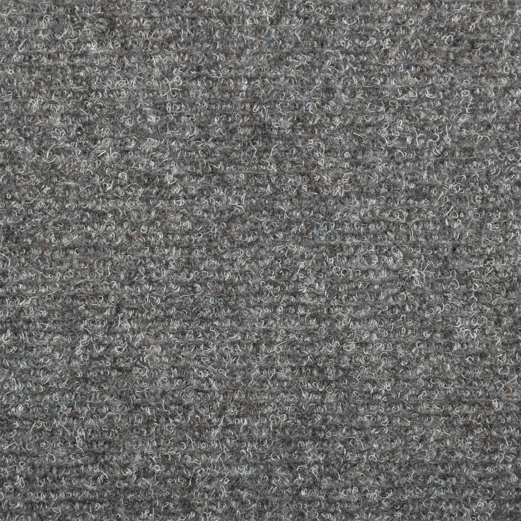 Treppenmatten 10 Stk. Hellgrau 65x25 cm Nadelvlies