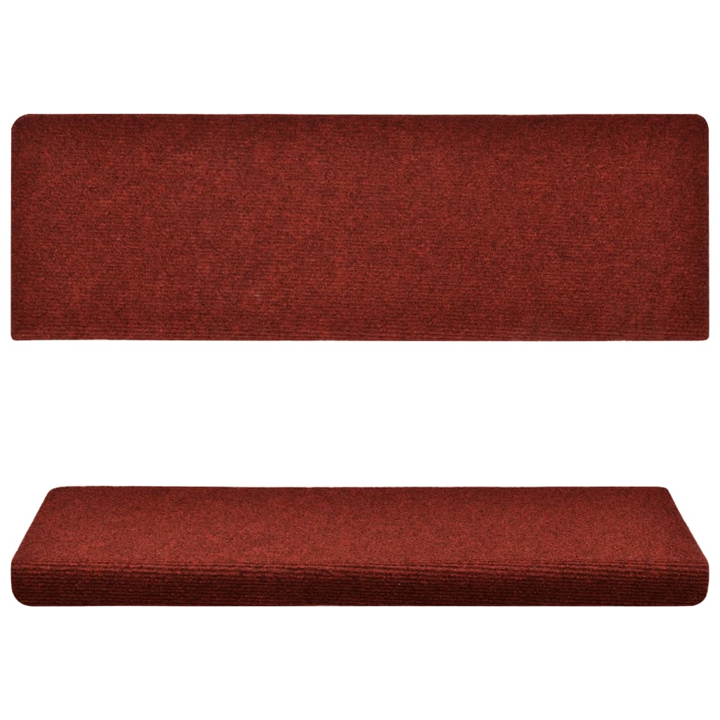 Treppenmatten 5 Stk. Bordeauxrot 65x25 cm Nadelvlies