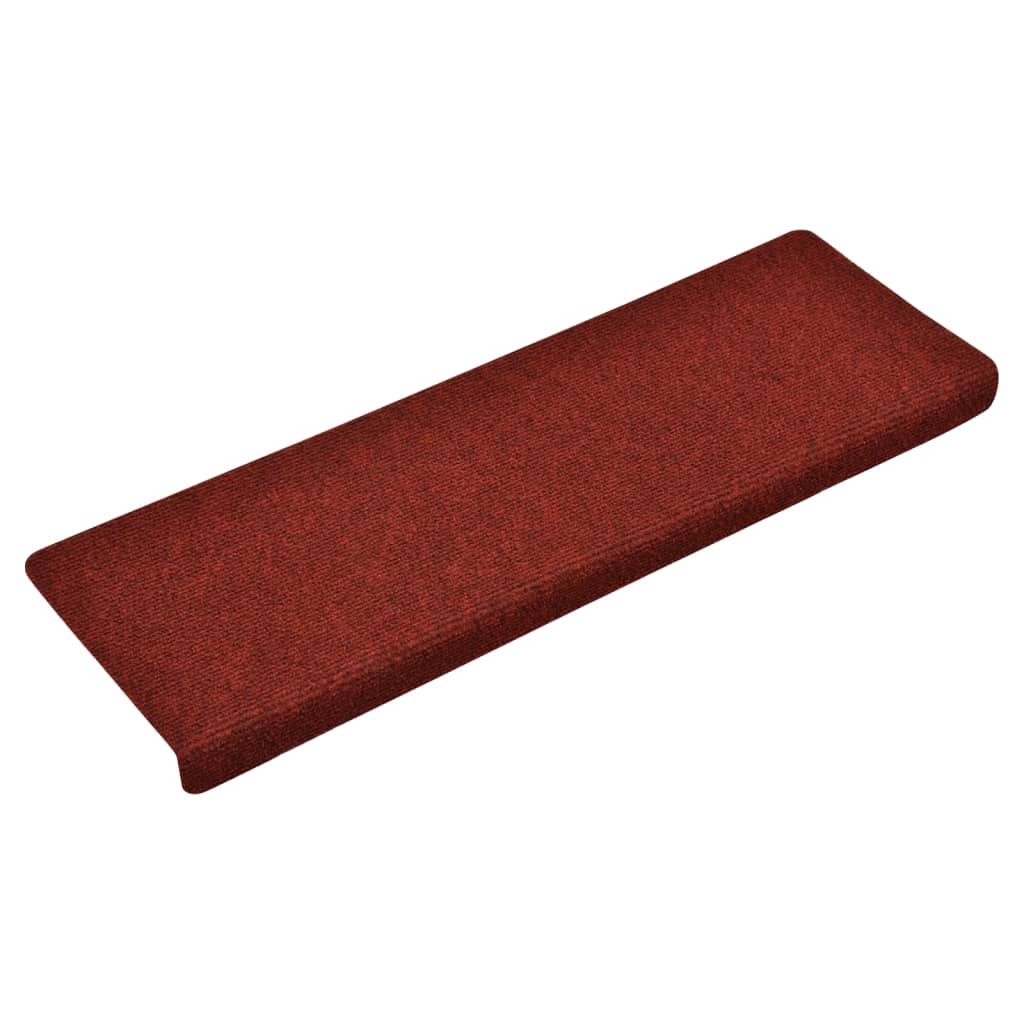 Treppenmatten 10 Stk. Bordeauxrot 65x25 cm Nadelvlies