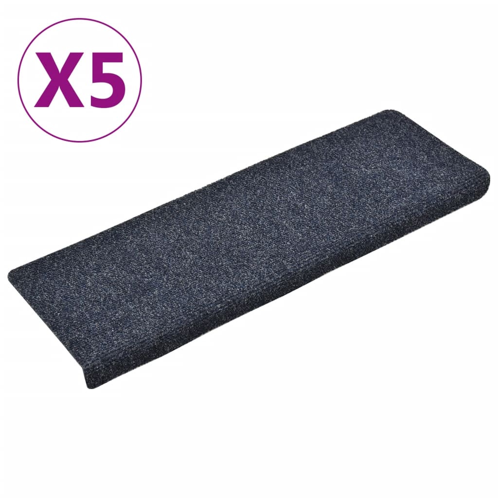 Treppenmatten 5 Stk. Nadelvlies 65x25 cm Anthrazit