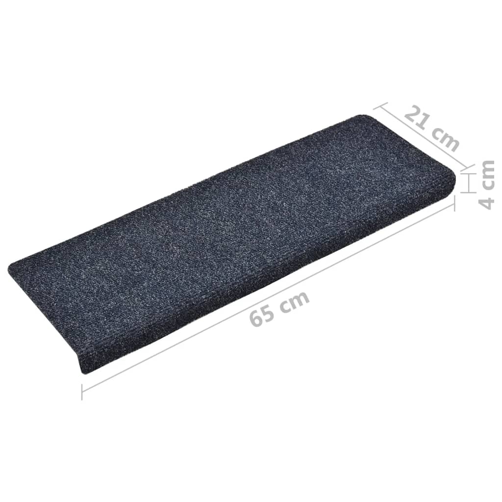 Treppenmatten 5 Stk. Nadelvlies 65x25 cm Anthrazit