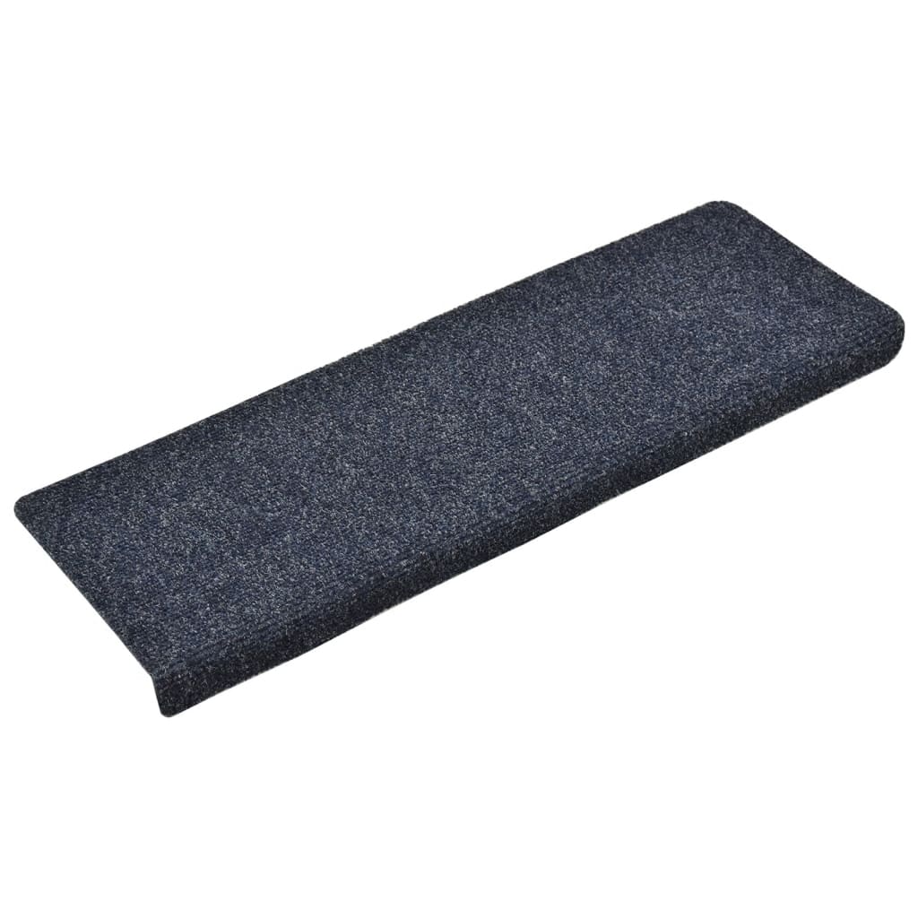 Treppenmatten 10 Stk. Anthrazit 65x21x4 cm Nadelvlies