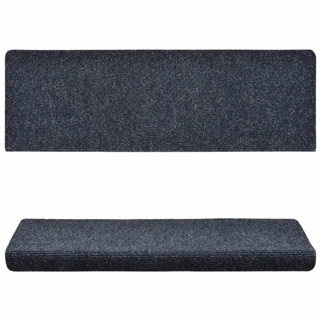 Treppenmatten 10 Stk. Anthrazit 65x21x4 cm Nadelvlies