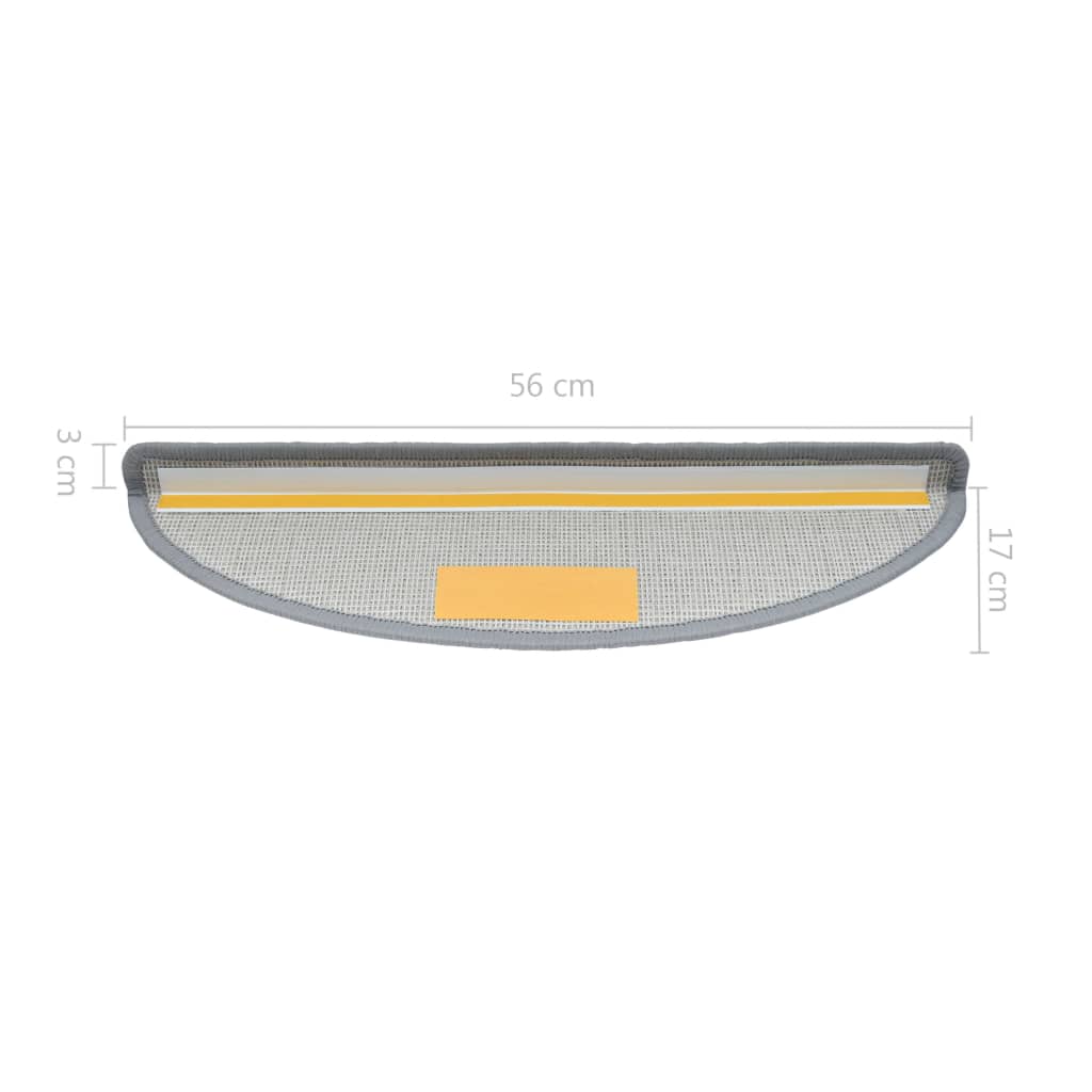 Stufenmatten 10 Stk. 56x20 cm Hellgrau