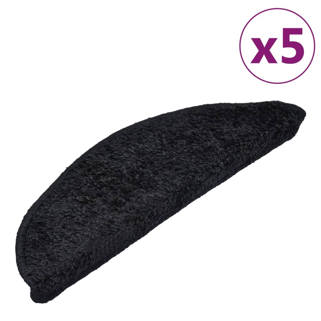 Stufenmatten 5 Stk. 56x20 cm Schwarz