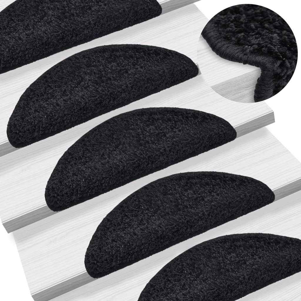 Stufenmatten 5 Stk. 56x20 cm Schwarz
