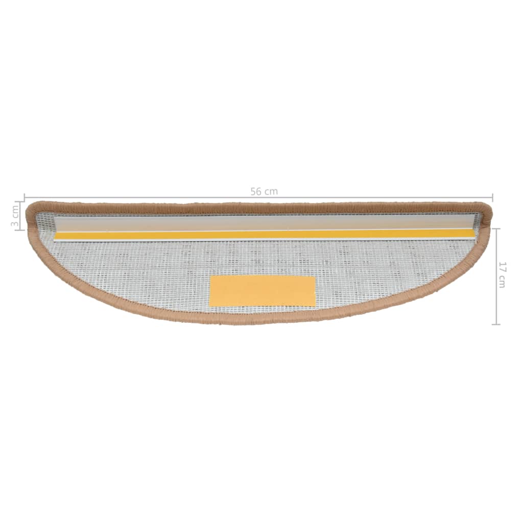 Stufenmatten 10 Stk. 56x20 cm Beige