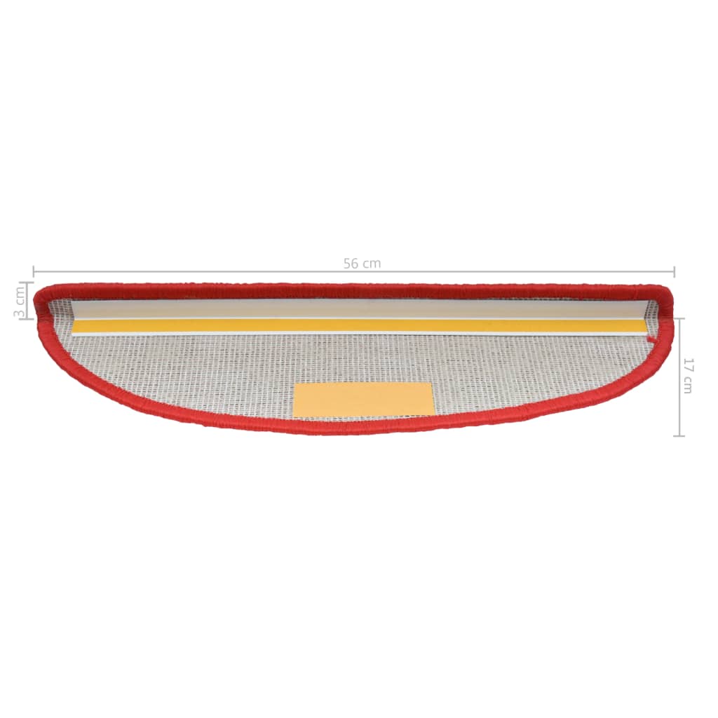 Stufenmatten 5 Stk. 56x20 cm Rot