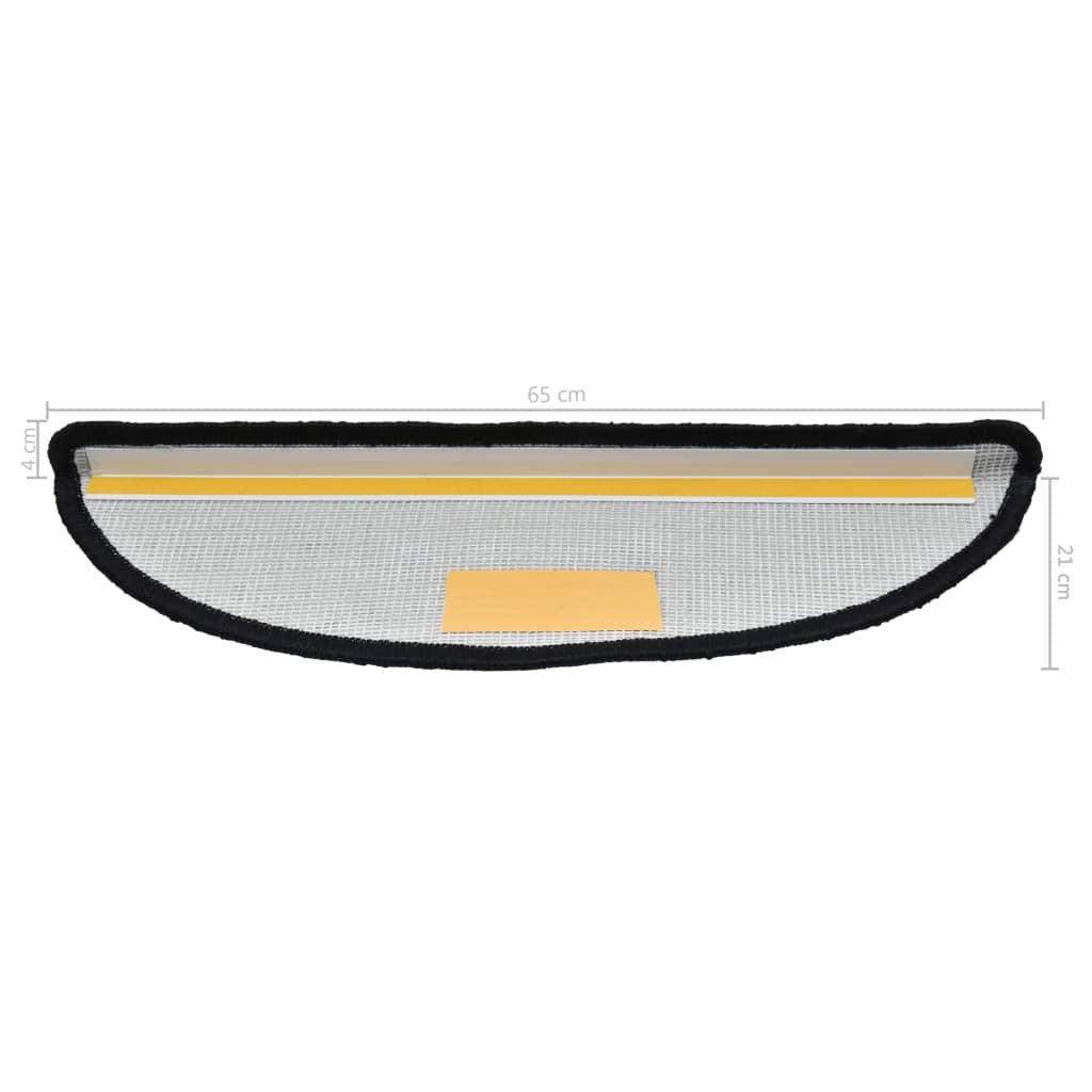 Stufenmatten 10 Stk. 65x25 cm Schwarz