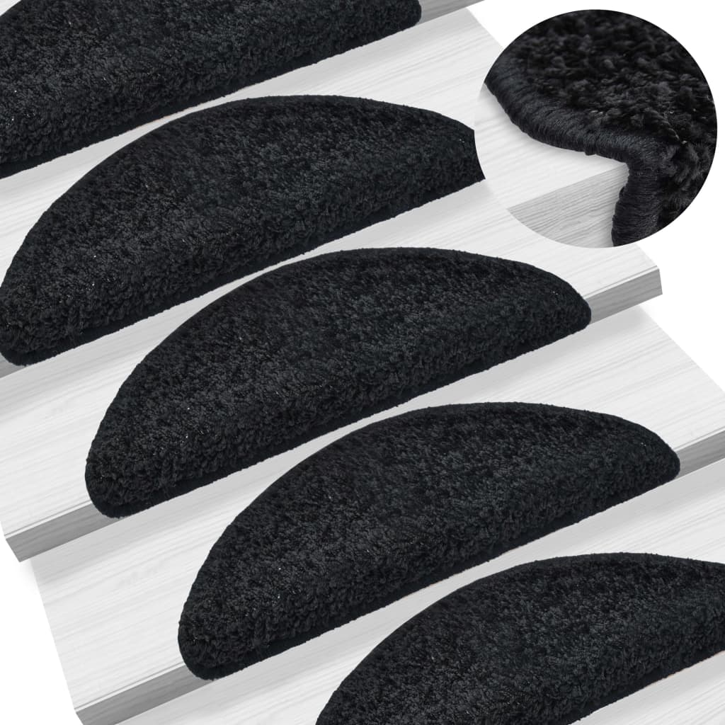 Stufenmatten 10 Stk. 65x25 cm Schwarz