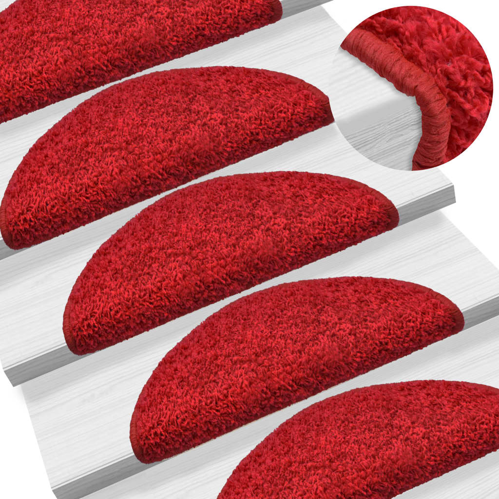 Stufenmatten 5 Stk. 65x25 cm Rot