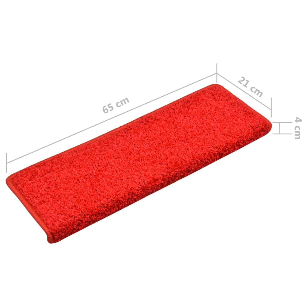 Stufenmatten 5 Stk. 65x25 cm Rot
