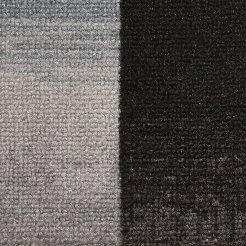 Treppenstufen-Matten Selbstklebend 10 Stk 65x25 cm Schwarz/Grau