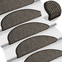 Thumbnail for Treppenmatten Selbstklebend Sisal 15 Stk. 56x20 cm Anthrazit
