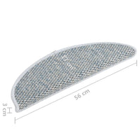 Thumbnail for Treppenmatten Selbstklebend Sisal-Optik 15 Stk. 56x20cm Blau