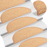 Thumbnail for Treppenmatten Selbstklebend Sisal-Optik 15Stk. 56x17x3cm Orange