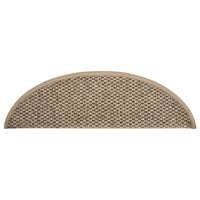 Thumbnail for Treppenmatten Selbstklebend Sisal 15 Stk. 56x20 cm Dunkelbeige