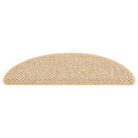Thumbnail for Treppenmatten Selbstklebend Sisal 15 Stk. 56x17x3 cm Hellbeige