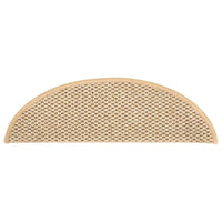 Thumbnail for Treppenmatten Selbstklebend Sisal 15 Stk. 56x17x3 cm Hellbeige