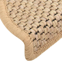 Thumbnail for Treppenmatten Selbstklebend Sisal 15 Stk. 56x17x3 cm Hellbeige