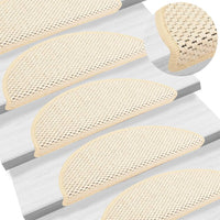 Thumbnail for Treppenmatten Selbstklebend Sisal-Optik 15 Stk. 56x17x3cm Creme