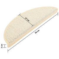 Thumbnail for Treppenmatten Selbstklebend Sisal-Optik 15 Stk. 56x17x3cm Creme