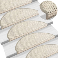 Thumbnail for Treppenmatten Selbstklebend Sisal-Optik 15 Stk. 65x21x4cm Beige