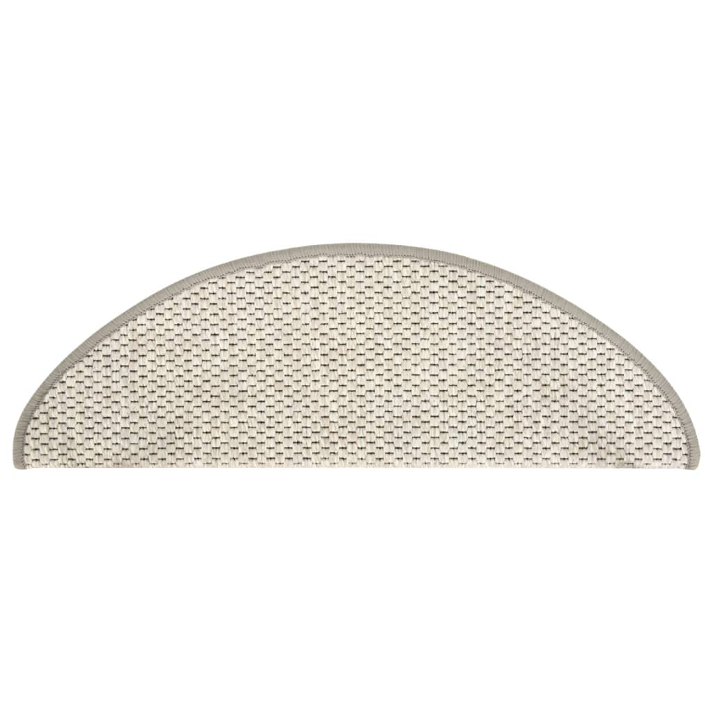 Treppenmatten Selbstklebend Sisal-Optik 15 Stk. 65x21x4cm Beige