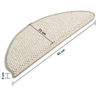 Thumbnail for Treppenmatten Selbstklebend Sisal-Optik 15 Stk. 65x21x4cm Beige