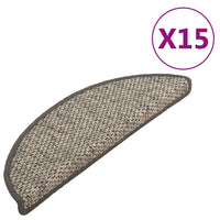 Thumbnail for Treppenmatten Selbstklebend Sisal 15 Stk. 65x25 cm Anthrazit