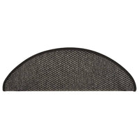 Thumbnail for Treppenmatten Selbstklebend Sisal 15 Stk. 65x21x4 cm Anthrazit