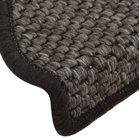 Thumbnail for Treppenmatten Selbstklebend Sisal 15 Stk. 65x21x4 cm Anthrazit