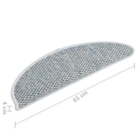 Thumbnail for Treppenmatten Selbstklebend Sisal-Optik 15 Stk. 65x25 cm Blau