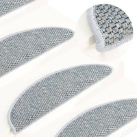 Thumbnail for Treppenmatten Selbstklebend Sisal-Optik 15 Stk. 65x25 cm Blau