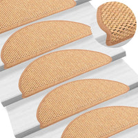 Thumbnail for Treppenmatten Selbstklebend Sisal-Optik 15 Stk. 65x25 cm Orange