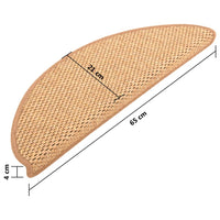 Thumbnail for Treppenmatten Selbstklebend Sisal-Optik 15 Stk. 65x25 cm Orange