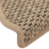Thumbnail for Treppenmatten Selbstklebend Sisal 15 Stk. 65x21x4cm Dunkelbeige