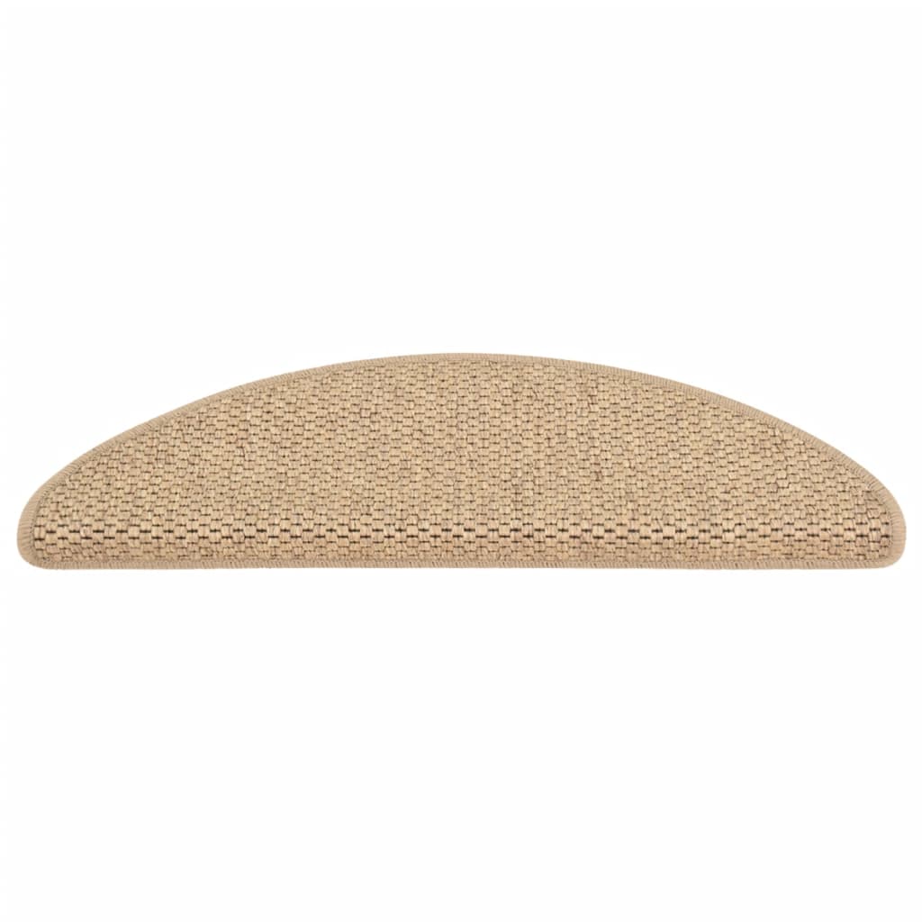 Treppenmatten Selbstklebend Sisal-Optik 15 Stk. 65x21x4 cm Sand