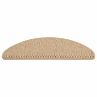 Thumbnail for Treppenmatten Selbstklebend Sisal-Optik 15 Stk. 65x21x4 cm Sand