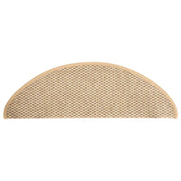 Thumbnail for Treppenmatten Selbstklebend Sisal 15 Stk. 65x21x4 cm Hellbeige