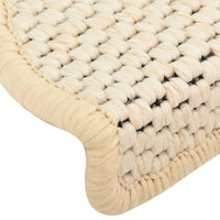 Thumbnail for Treppenmatten Selbstklebend Sisal-Optik 15 Stk. 65x21x4cm Creme