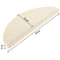 Thumbnail for Treppenmatten Selbstklebend Sisal-Optik 15 Stk. 65x21x4cm Creme