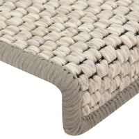 Thumbnail for Treppenmatten Selbstklebend Sisal-Optik 15 Stk. 65x21x4cm Beige