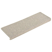 Thumbnail for Treppenmatten Selbstklebend Sisal-Optik 15 Stk. 65x25cm Silbern