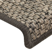 Thumbnail for Treppenmatten Selbstklebend Sisal 15Stk. 65x21x4cm Grau & Beige