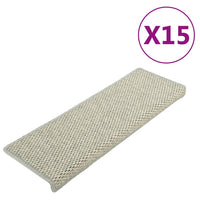 Thumbnail for Treppenmatten Selbstklebend Sisal-Optik 15 Stk. 65x21x4 cm Grau