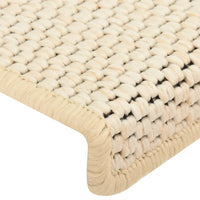 Thumbnail for Treppenmatten Selbstklebend Sisal-Optik 15 Stk. 65x21x4cm Creme