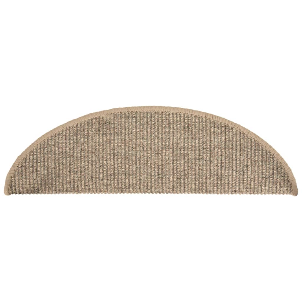 Selbstklebende Treppenmatten 15 Stk. 56x20 cm Dunkelbeige